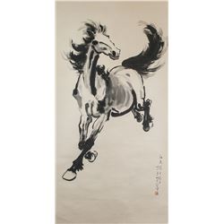 XU BEIHONG Chinese 1895-1953 Ink on Paper Scroll