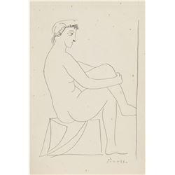 PABLO PICASSO Spanish 1881-1973 Pencil Figure