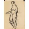 Image 1 : 19th C. Jugendstil Sketches Charcoal on Paper