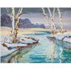 Image 1 : DANIEL GAGNE Canadian Oil on Board w/Frame Signed