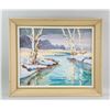 Image 2 : DANIEL GAGNE Canadian Oil on Board w/Frame Signed