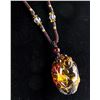 Image 3 : Chinese Large Amber Carved Goldfish Necklace