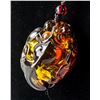 Image 4 : Chinese Large Amber Carved Goldfish Necklace