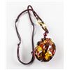 Image 7 : Chinese Large Amber Carved Goldfish Necklace