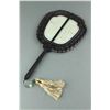 Image 5 : Chinese White Jade Carved Fan with Wood Frame