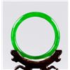 Image 3 : Burma Green Jadeite Carved Bangle