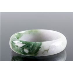 Burma Green Jadeite Carved Bangle