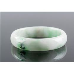 Burma Green Jadeite Carved Bangle