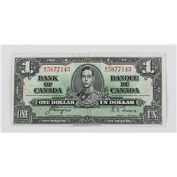 Bank of Canada 1937 One Dollar Banknote