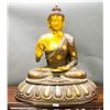 Image 1 : Large Gilt Bronze Shakyamuni Buddha Statue