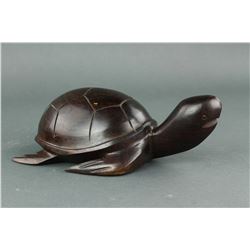 Chinese Huanghuali Wood Carved Turtle