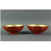 Image 1 : Pair Lacquer Imitated Porcelain Bowls Qianlong