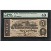 Image 1 : 1863 $5 Confederate States of America Note T-60 PMG Extremely Fine 40