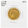 Image 1 : 1912 $5 Indian Head Half Eagle Gold Coin
