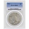 Image 1 : 1923 $1 Peace Silver Dollar Coin PCGS MS63