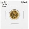 Image 1 : 1861 $1 Indian Princess Head Gold Dollar Coin