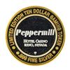 Image 2 : .999 Silver Peppermill Hotel Casino Reno, NV $10 Casino Limited Edition Gaming T