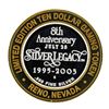 Image 2 : .999 Silver Silver Legacy Reno, Nevada $10 Casino Limited Edition Gaming Token