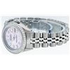 Image 4 : Rolex Ladies Stainless Steel Pink MOP Baguette Diamond Datejust Wristwatch