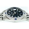 Image 6 : Rolex Men's Stainless Steel Black Baguette Diamond Dial & Sapphire Datejust Wris