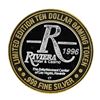 Image 2 : .999 Silver Riviera Hotel & Casino Las Vegas $10 Limited Edition Gaming Token
