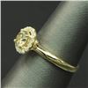 Image 5 : 14KT Yellow Gold 0.90 ctw Natural Brilliant Round Cut Diamond Solitaire Engageme