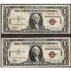 Image 1 : Lot of (2) 1935A $1 Silver Certificate WWII Emergency Hawaii Notes