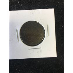 1881H CANADA LARGE CENT,ROUND THE CLOCK DOUBLED DIE!