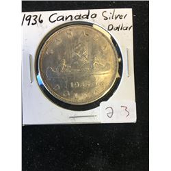 1936 CANADA SILVER DOLLAR!