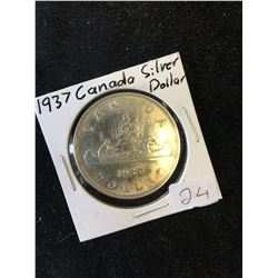 1937 CANADA SILVER DOLLAR!
