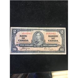 1937 BANK OF CANADA $2 NOTE!
