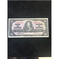 1937 BANK OF CANADA $10 NOTE!