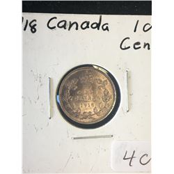1918 CANADA 10 CENTS! NICE GRADE!