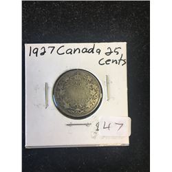 1927 CANADA 25 CENTS..KEy DATE!