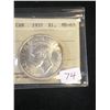 Image 1 : 1937 CANADA SILVER DOLLAR! ICCS MS-63