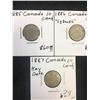 Image 1 : 1885,86,87 CANADA 10 CENTS KEY DATE LOT!