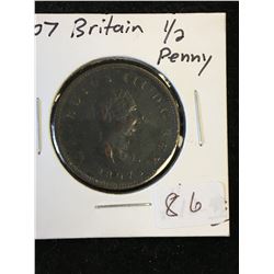 1807 GREAT BRITAIN 1/2 PENNY!