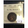Image 1 : 1891 (SDSL) CANADA LARGE CENT!KEY DATE! ICCS GRADED F-12!