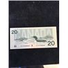 Image 2 : 1991 BANK OF CANADA $20 RADAR NOTE!