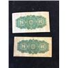 Image 2 : 1900 DOMINION OF CANADA SHINPLASTER LOT! 2 NOTES
