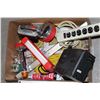 Image 2 : BOX OF POWER BARS AND ESTATE GOODS AND CORDLESS TOOLS