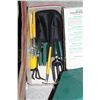 Image 2 : BOX OF BIRD FEEDERS AND GARDEN TOOLS