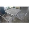 Image 2 : PATIO TABLE AND FOUR CHAIRS