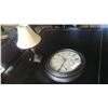 Image 2 : SMALL TABLE LAMP AND DESIGNER WALL CLOCK