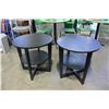 Image 2 : ROUND TWO TIER BLACK ENDTABLE