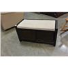 Image 2 : MODERN MICROFIBER STORAGE BENCH
