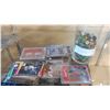 Image 1 : LOT OF VINTAGE BASEBALL CARDS AND JAR OF MARBLES