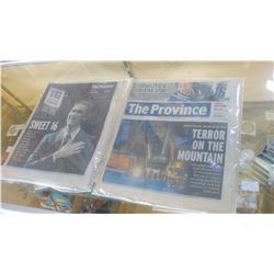 10 YEAR OLD PROVINCE NEWSPAPERS TRIBUTE TO TREVOR LINDEN RETIREMENT DECEMBER 2008