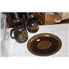 Image 1 : TWO CERAMIC PITCHERS AND TRAYS