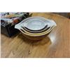 Image 2 : SET OF FOUR VINTAGE PYREX BOWLS AND BOXED CRYSTAL BOWL